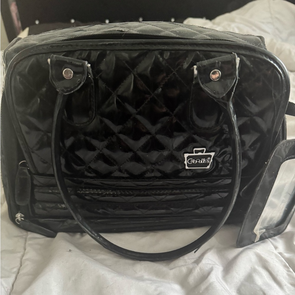 Cabootles patent leather make up bag